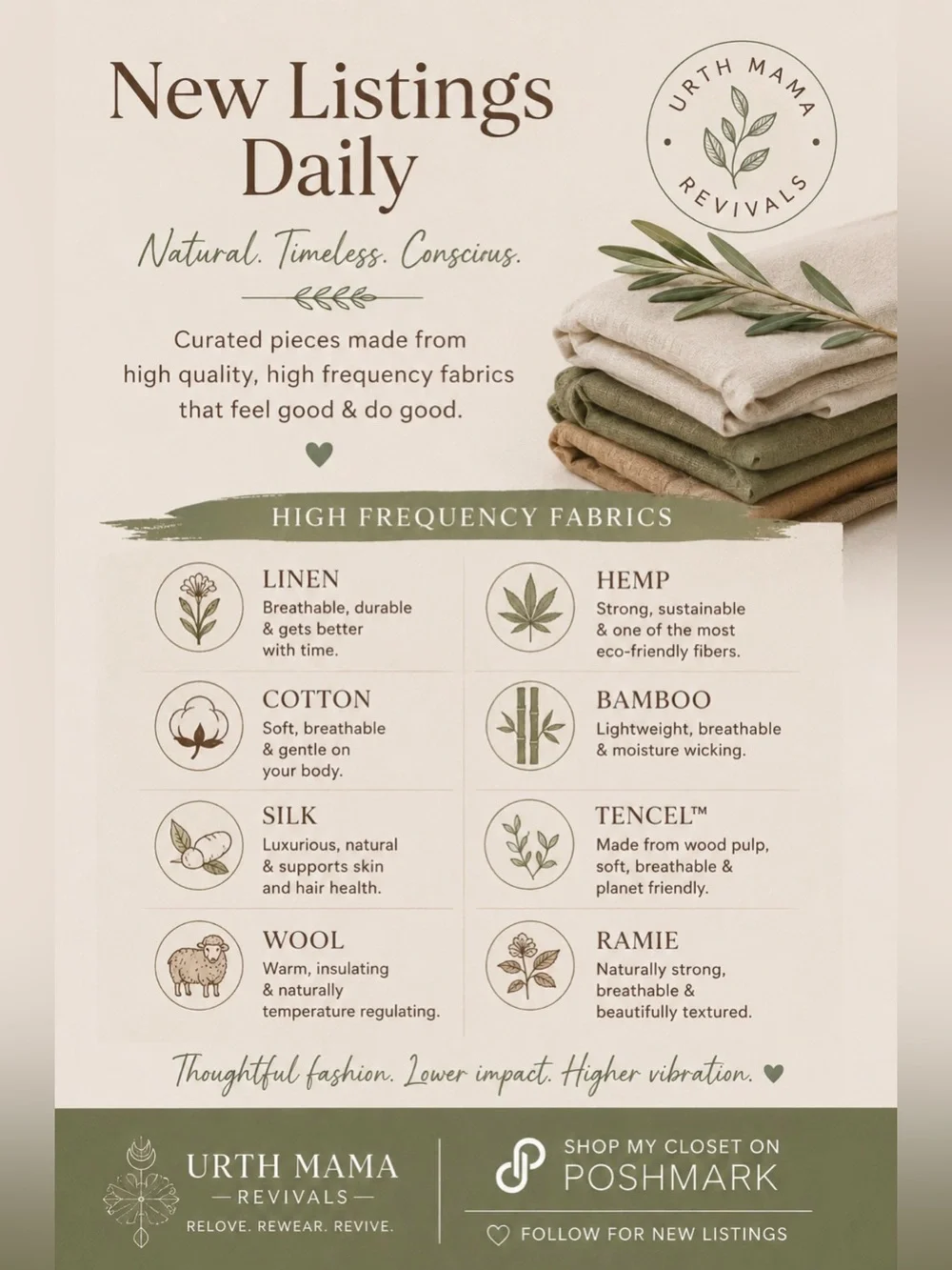 Natural Linen Bedding - Olive, Cream, Brown Stack